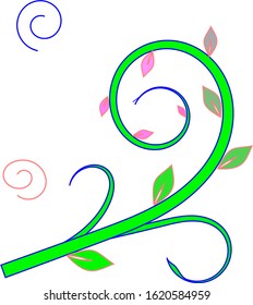 Abstract drawing Tree Branch And Leaves