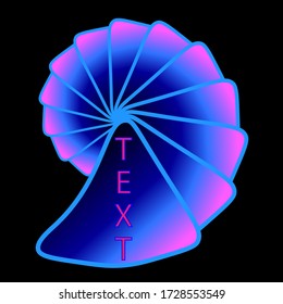 abstract drawing triangle of blue and purple colors