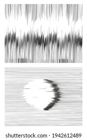 Abstract drawings in the style of pen graphics. Vector stylized antique background