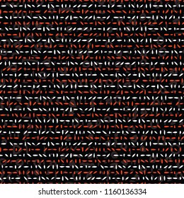 Abstract Drawn Cryptic Lines, Seamless Vector Pattern Of Horizontal Coded Stripes For Fashion Prints, Wallpaper, Packaging Graphic Design, Hand Drawn Grunge Overlay Backgrounds , Black Masculine Style