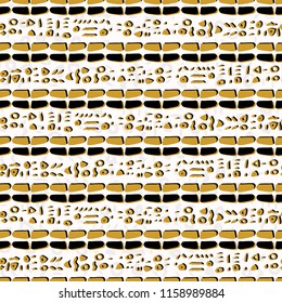 Abstract Drawn Cryptic Symbols, Seamless Vector Pattern of Ancient Code Lines Circles Letters for Trend Fashion Print, Wallpaper, Packaging Graphic Design, Hand Drawn Texture Backgrounds  Yellow Black