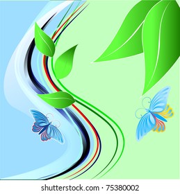 abstract drawn flowers