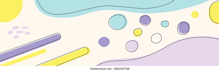 Abstract drawn geometric shapes of different colors - Vector illustration