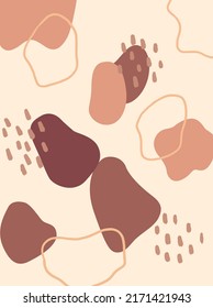 Abstract drawn illustrations with the hand. Modern sophisticated drawings. Abstract shapes and brush strokes. Vector drawing. Round doodles.