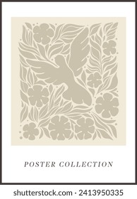 Abstract drawn vector graphics, drawn folk illustration flower groovy Y2K background. Vector posters in trendy retro psychedelic 2000s style. Aesthetic hippie. Girly cute design.