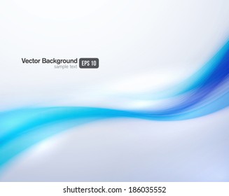 Abstrakte, traumhafte, blaue Wellenhintergrund-Illustration im Vektorformat EPS10