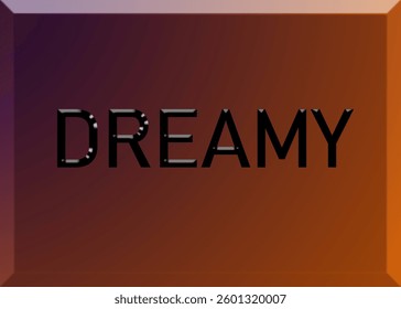 Abstract Dreamy Text Effect Design Purple Background