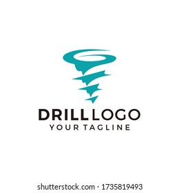 Abstract Drill Logo Sign Vector Template