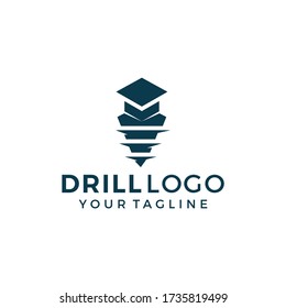 Abstract Drill Logo Sign Vector Template