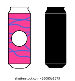 Abstract drink can icon vector
Vector drink can set beautiful icon on white background