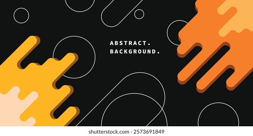 Abstract drip shapes background template copy space. Simple geometric graphic element. Suitable for advertisement, branding, presentation, or social media cover.