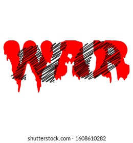 An abstract dripping red No War background.
