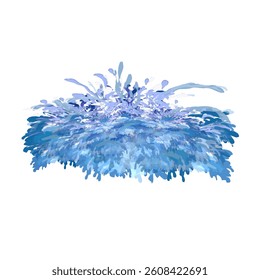 abstract dripping water splash without background