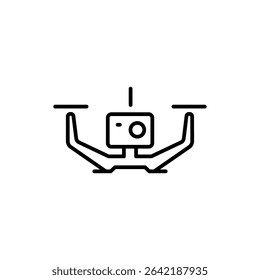 Abstract Drone Icon Design Featuring A Streamlined Modern Aesthetic