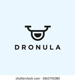 abstract drone logo. camera icon
