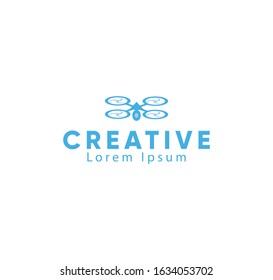 Abstract drone logo icon, Vector illustration.