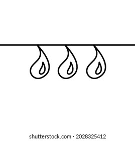 Abstract drop as line drawing on white background. Vector