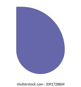 Abstract drop modern shape violet purple color design element