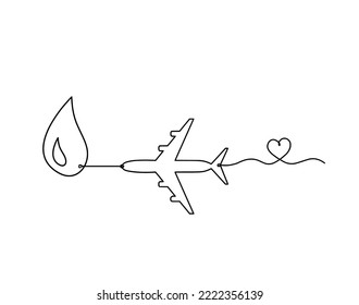 Abstracto de caída con plano como plano de línea sobre fondo blanco	
... Vector