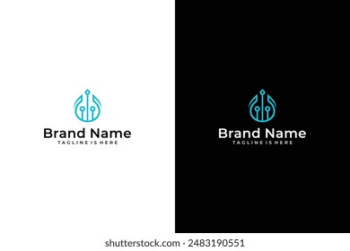 abstract drop vector logo design