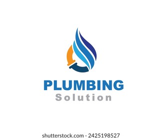 abstract drop water gas oil plumbing pipe logo icon symbol design template illustration inspiration