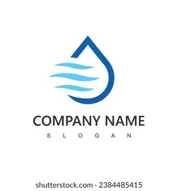 Resumen Concepto de diseño del logo de Drop water