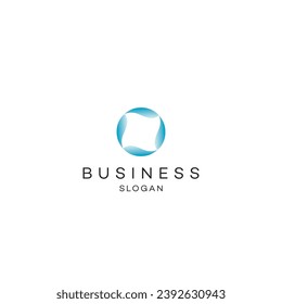 Abstract Drops moving in circle naure and science innovative global  logo design modern minimal brand flat Icon design vector illustration emblem sign symbol logotype 