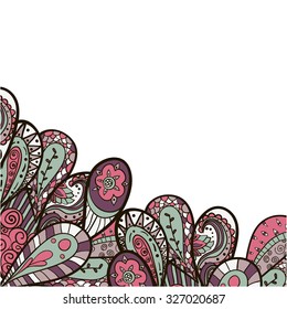  Abstract drops. Patterned banner. Vector illustration
