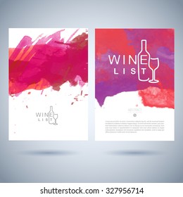 abstract drops wine background vine vector creative wine list cover pattern with tag on abstraction watercolour background useful for any project where a platter of colour makes the difference abstrac