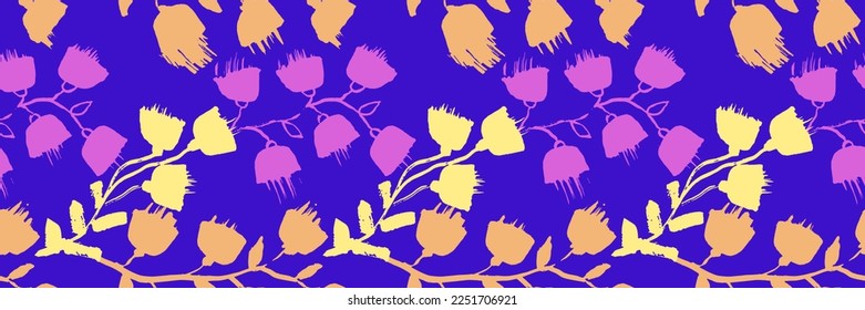 Abstrakte trockene Pinselkunst Burdock Nahtlose Illustration.