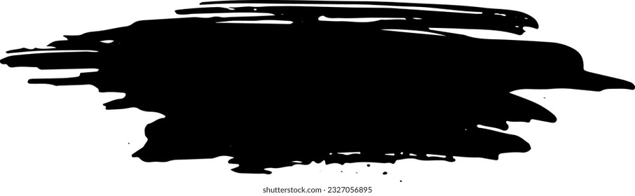 Abstract Dry Brush Stroke Textured Grunge Banner.