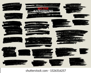 abstract  dry marker texture background template set