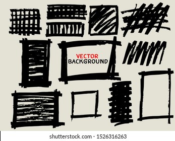 abstract  dry marker texture background template set