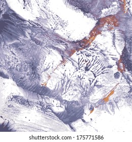 Abstract dry violet painting