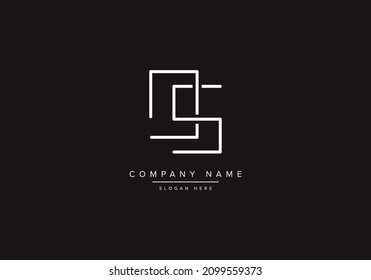 Abstract DS initial logo design, DS monogram logo