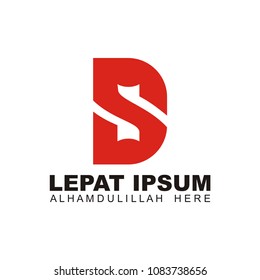 Abstract DS Letter design logo vector