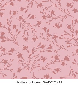 abstract dual-color sketch solid flower with leaves, all over vector design with solid background illustration digital image for textile printing factory
