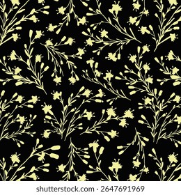 Flor sólida del bosquejo del dual-color abstracto con las hojas, diseño por todo el Vector con la Imagen digital sólida de la ilustración del fondo para la fábrica textil de la impresión
