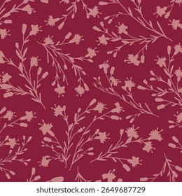 Flor sólida del bosquejo del dual-color abstracto con las hojas, diseño por todo el Vector con la Imagen digital sólida de la ilustración del fondo para la fábrica textil de la impresión
