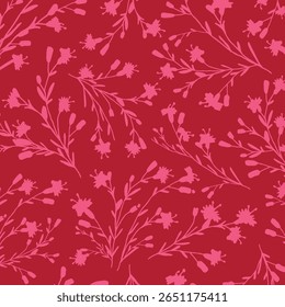 abstrakte zweifarbige Skizze solide Blume mit Blättern, alle über Vektordesign mit solider Hintergrund-Illustration digitales Bild für Textildruckerei
