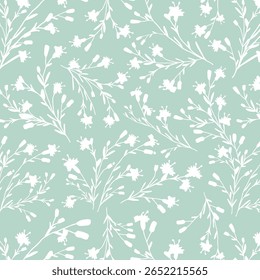 abstract dual-color sketch solid flower with leaves, all over vector design with solid background illustration digital image for textile printing factory
