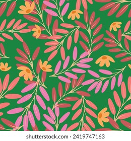 abstract dual-tone solid roses flower pattern arrangement with medium color, all over vector design with solid bright background illustration