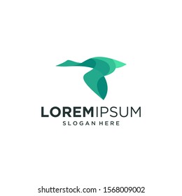 abstract duck bird flying logo, illustration of abstract poultry animal