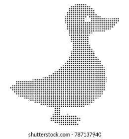 Abstract duck, dot, circles. Vector modern optical pop art texture for posters, business cards, cover, labels mock-up, stickers layout