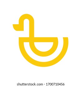 Abstract Duck Logo Design Template