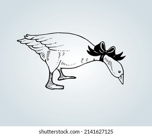 Pato abstracto con técnicas de sombreado para la ilustración
