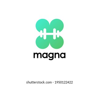 Resumen de timbre, hoja, plantilla de diseño del logo de la flor. Deporte minimalista, letra h, símbolo de signo de vector ecológico logotipo.