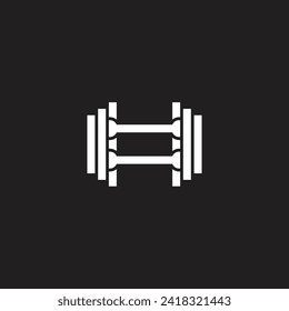 vector de rayas de dumbells abstracto 