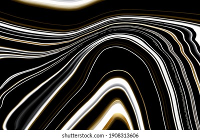 Abstract duotone black and white liquid marble texture background. Trendy Agate Marbling wallpaper design with natural luxury style swirls of marble and gold ornament