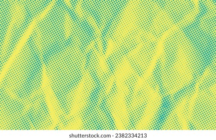 Abstract Duotone Halftone Dotted Retro Paper Print Texture Vector Illustration